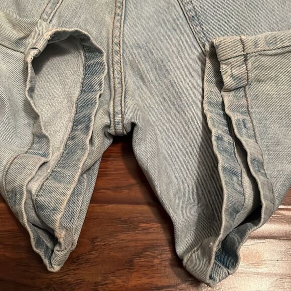 Vintage Guess Blue Distressed Denim Shorts Retro Casual Triangle Guess Pocket - Picture 10 of 13